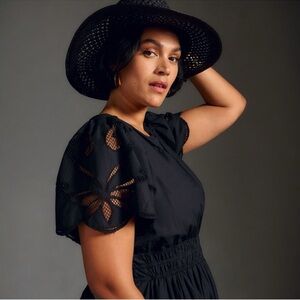 Anthropologie The Somerset mini dress - black lace details